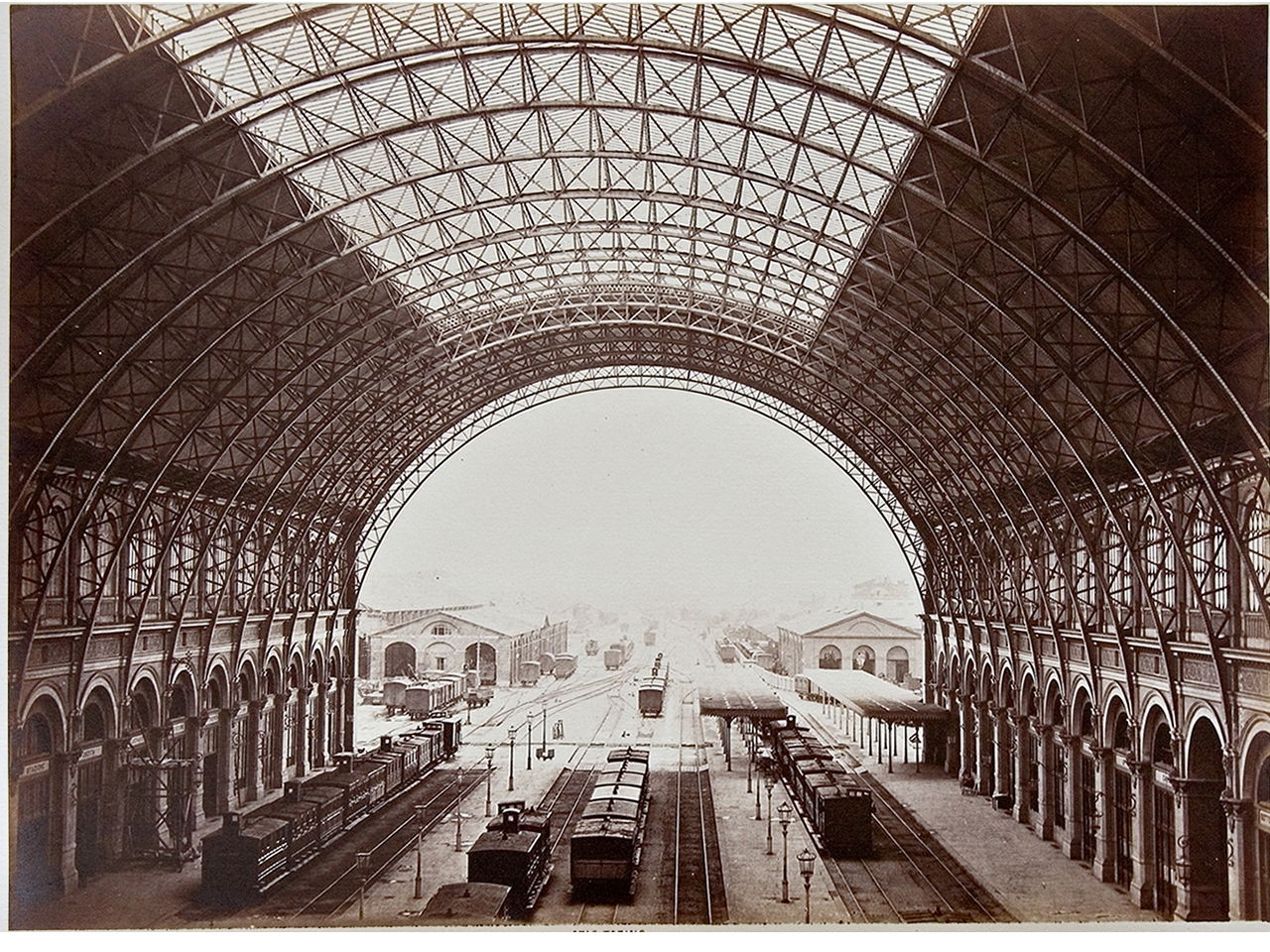 La stazione di Porta Nuova in costruzione (1866-67)