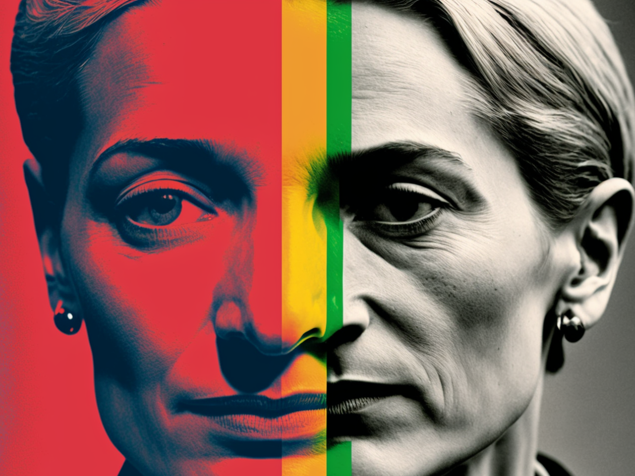 Rielaborazione grafica del volto di Judith Butler