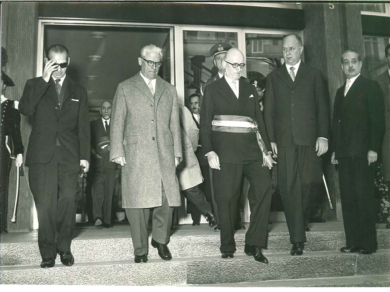 Il Presidente della Repubblica Giovanni Gronchi inaugura la ricostruita sede della Biblioteca civica, 1960