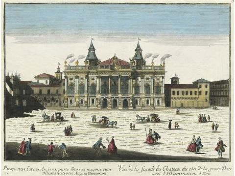 Palazzo Madama dal lato di via Dora Grossa, 1770 circa