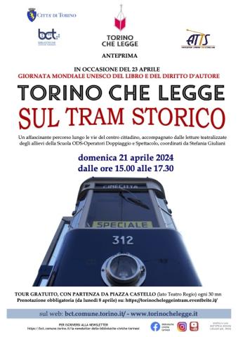 Torino che-legge sul tram storico 2024