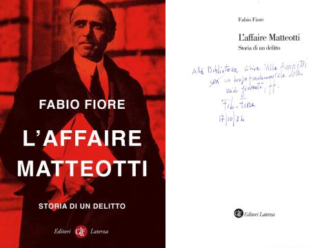 Fabio Fiore - L'affare Matteotti (Laterza, 2024)