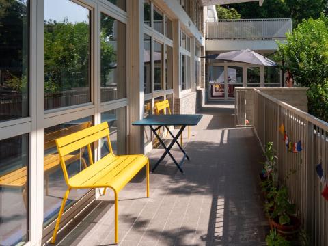 Biblioteca Alberto Geisser: terrazza