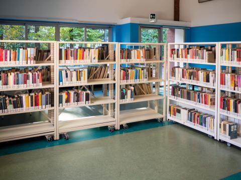 via Negarville - interno - scaffali