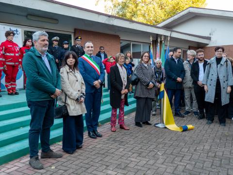 via Negarville - esterno - cerimonia di inaugurazione