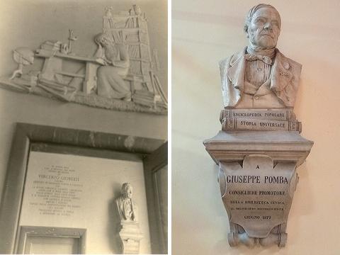 Gabriele Ambrosio, Giuseppe Pomba, nella sede del 1929 e nella sede del 1960