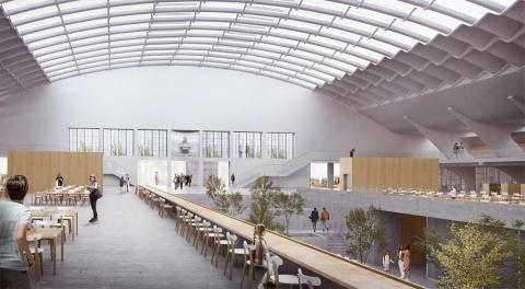 Rendering del Padiglione Nervi