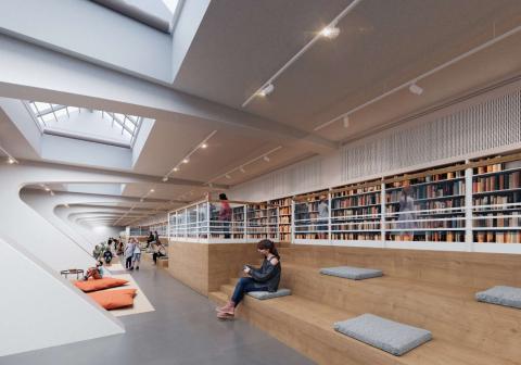 Rendering della balconata laterale