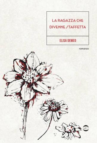 Tre fiori disegnati in inchiostro nero su sfondo bianco, sporchi di rosso