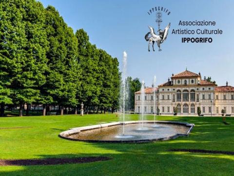 immagine della biblioteca musicale con logo Ippogrifo