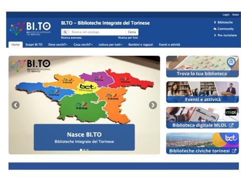schermata del nuovo portale BI.TO